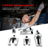 5 PCS Ball Joint Separator Kit Pitman Arm Puller Tie Rod End Remover Splitter Removal Tool Automotive Front End Service Set