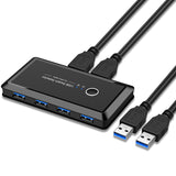 KVM Switch USB 3.0 Switch Selector 2 Port PC Sharing 4 Devices for Keyboard Mouse Scanner Printer Kvm Switch Hub