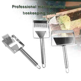 Stainless Steel Double/Single-Tooth Cutting Honey Fork Scraping Honey Spatula Scraper Beehive Nest Beekeeping Tool,3 Pcs