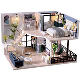 Cutebee DIY DollHouse Wooden Doll Houses Miniature Dollhouse Furniture Kit Toys for Children New Year Christmas Gift  Casa M025