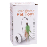 Automatic Sensor Cat Toys Interactive Smart Robotic Electronic Feather Teaser Self-Playing USB Rechargeable Kitten Toys for Pets