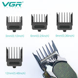 VGR Hair Clipper Set Electric Hair Trimmer Cordless Beard Grooming For Men Barber Hair Cutting Machine for Men Rechargeable USB
