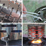 Outdoor Camping Gas Heating Stove Portable Stainless Steel Heating Cover Tent Warmer Equipment