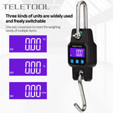 300kg/50g Electronic Weighting Hanging Scale Rechargeable Portable LCD Digital Kitchen Scales for Fishing Luggage Travel