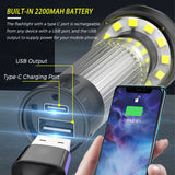 Outdoor USB Rechargeable Flashlight Waterproof Camping Tent Light Magnetic Work Light with Tripod for Camping Emergency