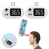 Mini USB Thermometer Mobile Phone Digital Thermometer with LED Display Non-contact Infrared Temperature Sensor Type-C Hygrometer
