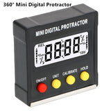 360° Mini Digital Protractor Inclinometer Electronic Level Box Magnetic Base Angle Finder Measuring Tools Construction tools