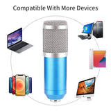 USB Microphone Three Color Set with Cantilever Support Shock Mount Microphone kit for PC Computer Professional Studio Microphone