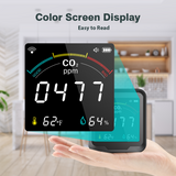 CO2 Detector Aiment WiFi Intelligent 3 in 1 Carbon Dioxide Detector Accurate Air Quality Monitor Temperature Humidity