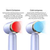6 In 1 Hot Cool Face Cleansing Brush Electric Facial Brush Deep Cleaning Pore Cleaner LCD Vibration Lifting Skin Firming Massage