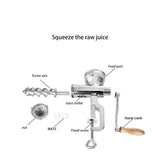 Fruit Juicer 304 Stainless Steel Manual  Grass Vegetable Wheat Seedling Ginger Pomegranate Home Hand Press