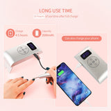 2-IN-1 Nail Drill Pen &amp; Mini Nail Dryer Portable Power Bank 35000RPM Manicure Nail Polisher Red Light Fast Drying LED Nail Lamp