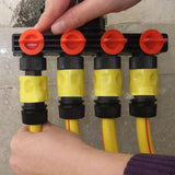 Irrigation Drip Garden Home Agricultural Easy Install Plastic 4 Way Splitter ABS Durable Accessories Tap Connector