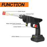 18V Cordless High Pressure Car Washer Gun Tool Portable Vehicle Cleaning Machine Automobile Washer with Foam Bottle Car Washer