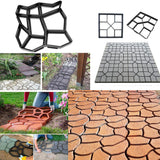 New Garden DIY Plastic Path Maker Pavement Mould Manually Paving Cement Brick Molds Stone Road Concrete Molds Tool