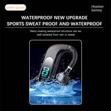 Bluetooth-compatible Headset With Charging Bin True Stereo Hanging Type Business Model Battery Display Long Standby Headphones