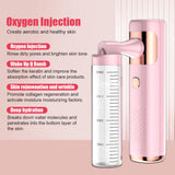 Portable Pressure Nano Spray Face Steamer Faciail Cleaner Nano Facial Water Oxygen Injection Instrument Airbrush Skin Care Tools