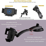 Wireless Car Charger, 15W Qi Car Mount Phone Holder for Air Vent &amp; Dashboard, Compatible for Galaxy Z Fold 3/iPhone 12