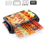 220V Smokeless Barbecue Electric Meat Grill Barbecue Food Electric Oven With 4 Mini Grill Plates