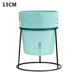 Office With Iron Stand Indoor Decorative Simple Garden Flowerpot Set Vase Self Watering Home Green Planter Balcony Nordic Style