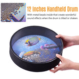 16 Inch Ocean Drum Wooden Handheld Sea Wave Drum Percussion Instrument Gentle Sea Sound Musical Toy Gift for Kids