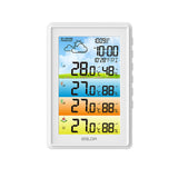 Wireless Home Weather Station Hygrometer Thermometer Digital Moon Phase Alarm Clock Colorful Barometer Thermohygrometer