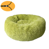 Removable Donut Dog Bed Plush Pet Kennel Round Cat Bed Winter Warm Sleeping Beds Lounger House for Medium Large Dogs Washable