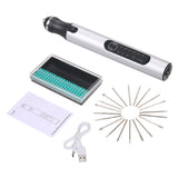 Electric Rotary Tool Grinding Pen for Light-Duty DIY Crafting Polishing Waxing Drilling Engraving Silver