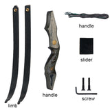 60 Inch Archery Bow Recurve Bow Wooden Handle Traditional Archery Fiberglass Limbs for Practice Outdoor Hunting Shooting Sports