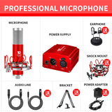 P30 Professional Microphone, Live singing set, Recording and repairing artifact, large diaphragm 34mm microphone core