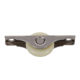 6Pcs White Doors Window Single Nylon Sliding Roller Pulley Wheel 62Mm Length &amp; 2 Pcs Nylon Single Axle Sliding Door Roller Windo