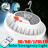 Rechargeable LED Bulb Lamp Remote Control Solar Charge Lantern Portable Emergency Night Market Light Outdoor Camping Home