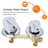 Brass Dual Mixing Valve Water Outlet Thread Screw 2/3/4/5 Way For Kitchen Bathroom Bathtub Mixer Shower Water Temperature Hotel