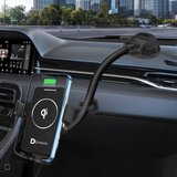 LAMJAD 15W Fast Wireless Charger Car Dual Coil Design Qi Automatic Induction Wireless Car Charger For Galaxy Z Flip3 5G 13/12/11