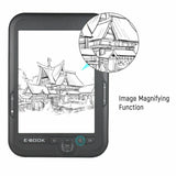 6 Inch 16GB Ebook Reader E-Ink Capacitive E Book Light Eink Sn E-Book E-Ink E-Reader MP3 with Case, WMA PDF HTML