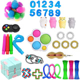 TOP Popits Children Fidget Toys Fidget Toys Set 30 Pack Sensory Toys Set Toys For Reducing The Stress And Anxiet simple dimple