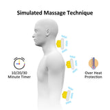 Electric Full Body Massager Chair Heating Vibration Stimulated Kneading for Neck Shoulder Waist Pain Relief Massage Cushion Car