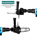 4"/6" Electric Chain Saw Converter Electric Drill Fast Modified To Electric Chainsaw Adapter Chainsaw Attachment W/ Spare Chain