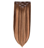 Real hair piece seamless invisible hair extension piece wig female real hair clip hair Clip In Extension