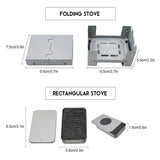 Outdoor Stove Mini Grill Portable Alcohol Furnace Folding Grill Burning Alcohol Camping Stove Camping Picnic Tool For Park Use