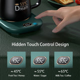 USB Coffee Cup Warmer 3 Temperature Settings Beverage Mug Warmer for Cocoa Tea Water Milk for Home Office Desk Use Heating Plate