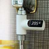 LED Kitchen Temperature Meter Water Shower Bath Thermometer Flow Self-Generating Electricity Meter Monitor Baby Celsius Faucet