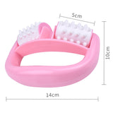 Arm 2 Wheels V-shaped Massager Skinny Calf Hand-held Roller Massage Stovepipe Device Muscle Relaxer Leg Massage Tool Roller