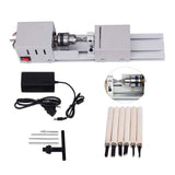Mini CNC Lathe Beads Machine Woodwork DIY Lathe Standard Set Grinding Polishing Beads Drill Rotary For Table Woodworking Wood