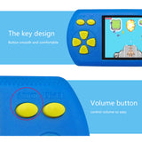 Handheld Games Console for Kids Adults Retro Game Player 200 Games 16 Bit 2.2 Inch Color Screen Blue Game Machine