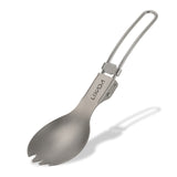 New Lightweight Titanium Flatware Set Folding Spork Spoon Water Cup Mug Tableware Outdoor Cookware Dinner for Travel Camping