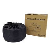 Camping Cookware Kit Outdoor Aluminum Cooking Set Water Kettle Pan Pot Travelling Hiking Picnic BBQ Tableware Equipment