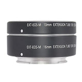Extension Tube,Macro AF Auto Extension Tube Set (10mm+16mm) for EOS-M Focus Macro Extension Tube