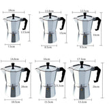 Coffee Maker Aluminum Mocha Espresso Percolator Pot Coffee Maker Moka Pot Espresso Shot Maker Espresso Machine