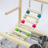 Natural Wood Bird Perch Stand Easy to Install Bird Cage Accessories Gift for Pet Easy to Clean Exercise Activity Center